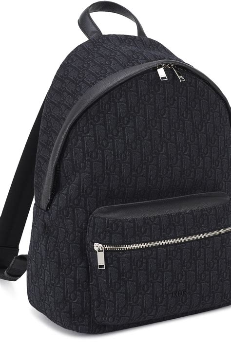 Rider Backpack Black Dior Oblique Jacquard